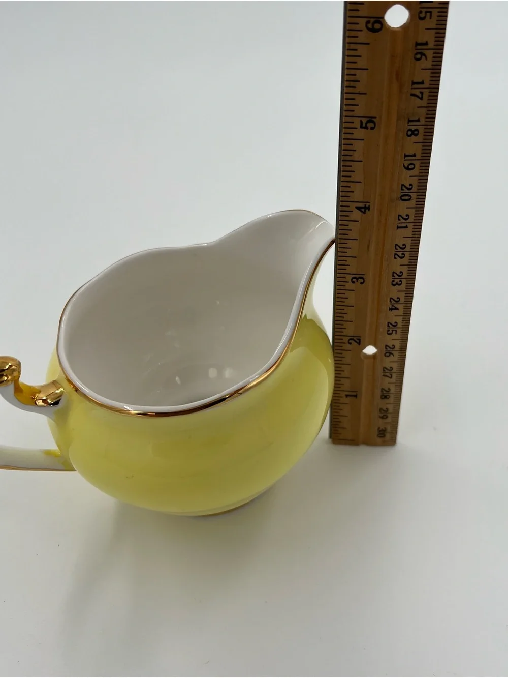 Vintage Yellow Milk Creamer Pitcher Daffodils Fine Bone China By Argyle England
